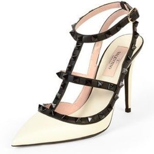 Valentino rockstud colorblock leather sandal